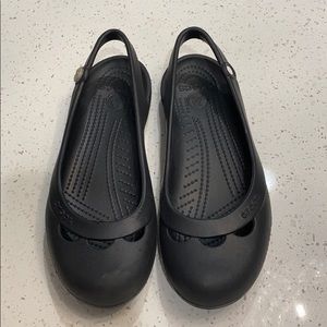 Black Ballet Crocs size 8